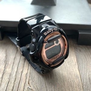Black and Rose Gold Casio Baby-g